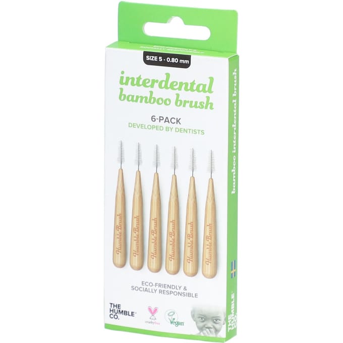 The Humble Co Interdental borstel 0.80 mm groen 6 stuks
