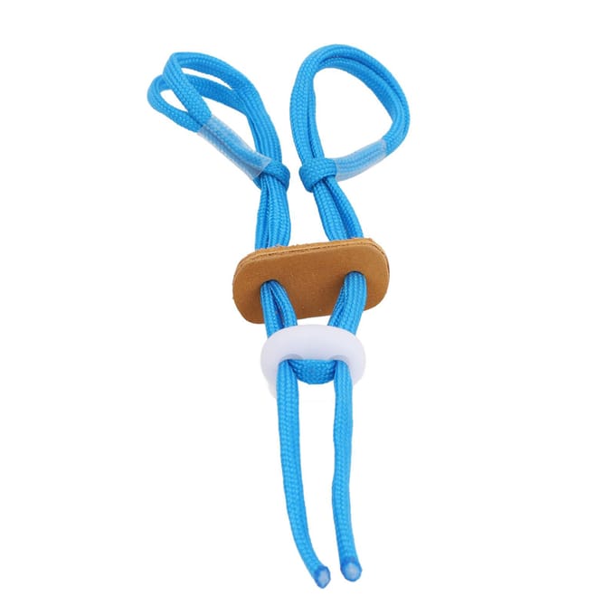 Sangle de doigt de tir à l'arc en polyester réglable, sangle de doigt, corde d'arc de tir à l'arc, protège-main pour arc recourbé bleu