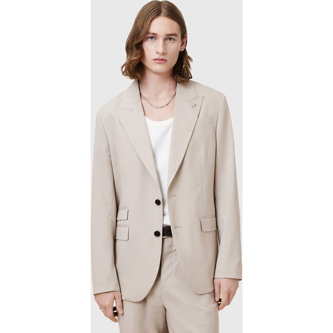 AllSaints Gallow Blazer Hammock Taupe Größe: 38 | Blazer Outlet | Herren | Schwarz