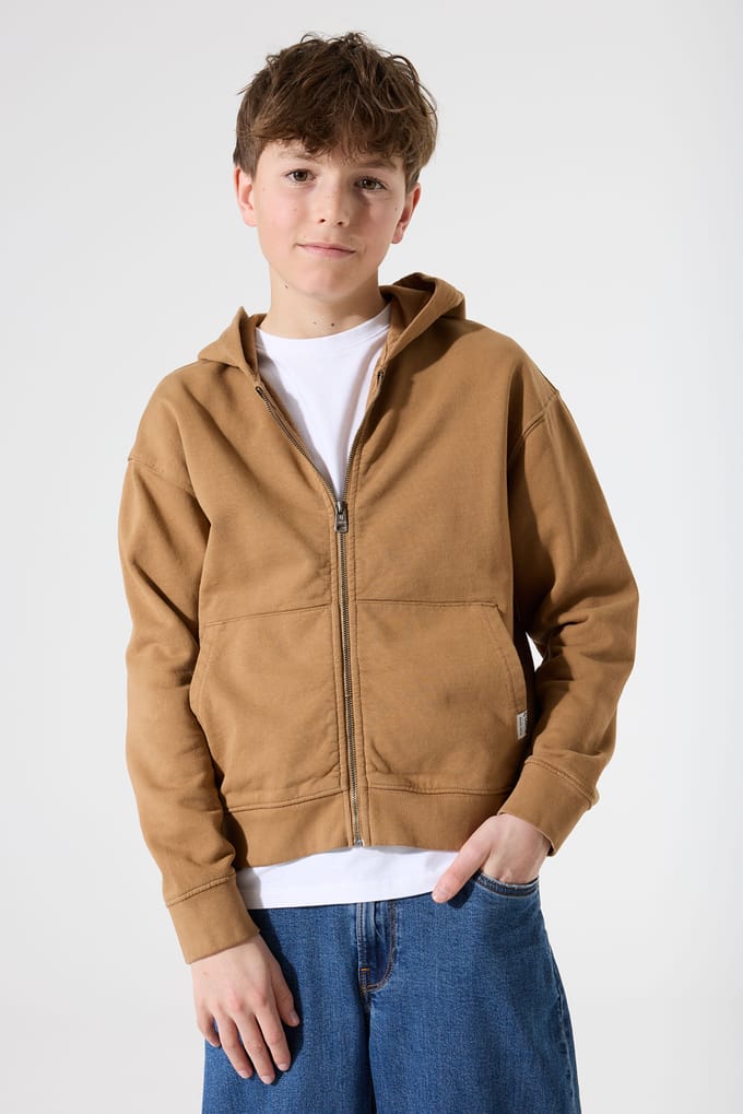 GARCIA Jongens Effen Vest Bruin Lange mouw
