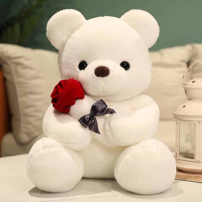 Rozen Beer Pluche Speelgoed Teddybeer Valentijnsdag Cadeau 35cm