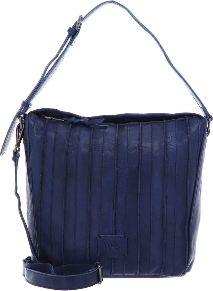 FREDsBRUDER Leren Schoudertas Izzle Hobo Ink Blue Donkerblauw