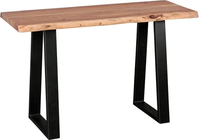 Console tafel GAYA | zwart met hout | 120 x 45 x