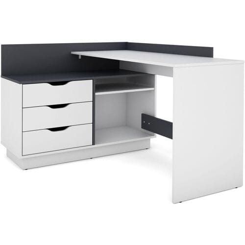 BYLIVING Bureau Belfast (wit/antraciet)