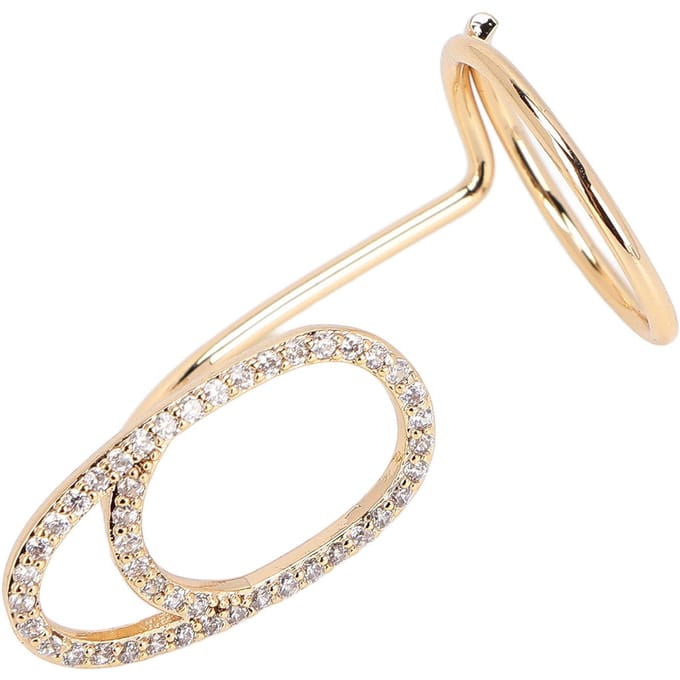 Vingerringetjes Vrouwen Strass Exquisite Modieuze Vinger Nagelhoes Ring Nagellak beige
