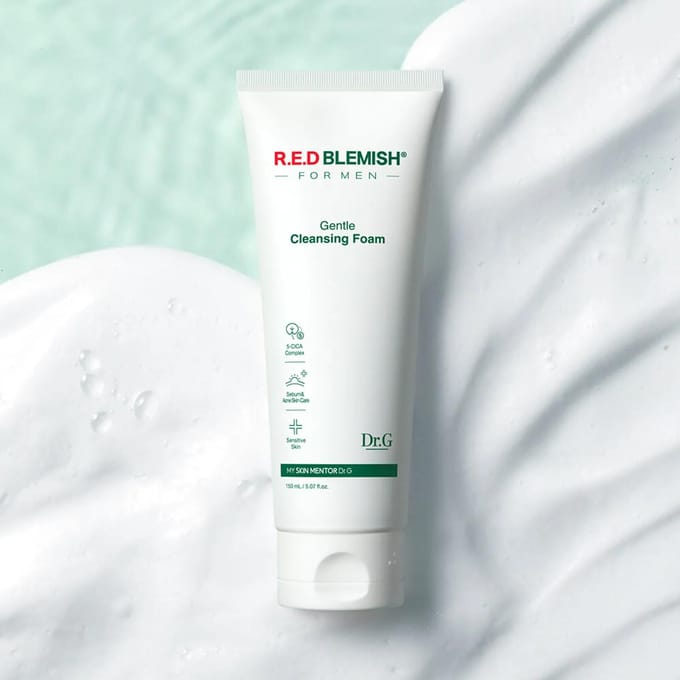 Dr.G Red Blemish Pour Hommes Mousse Nettoyante Douce Rafraîchissante Hydratante 150ml