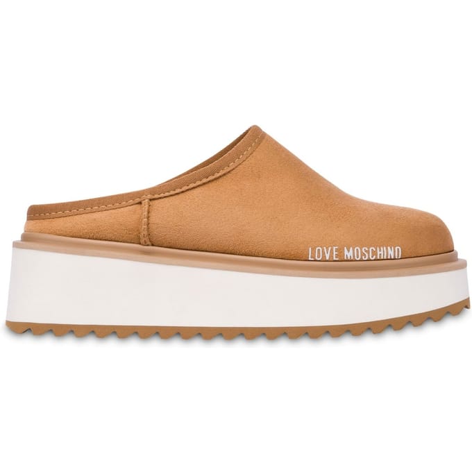 Moschino Platform Power Velour Clogs Brown Taglia: 36 | Infradito Outlet | Donna | Marrone