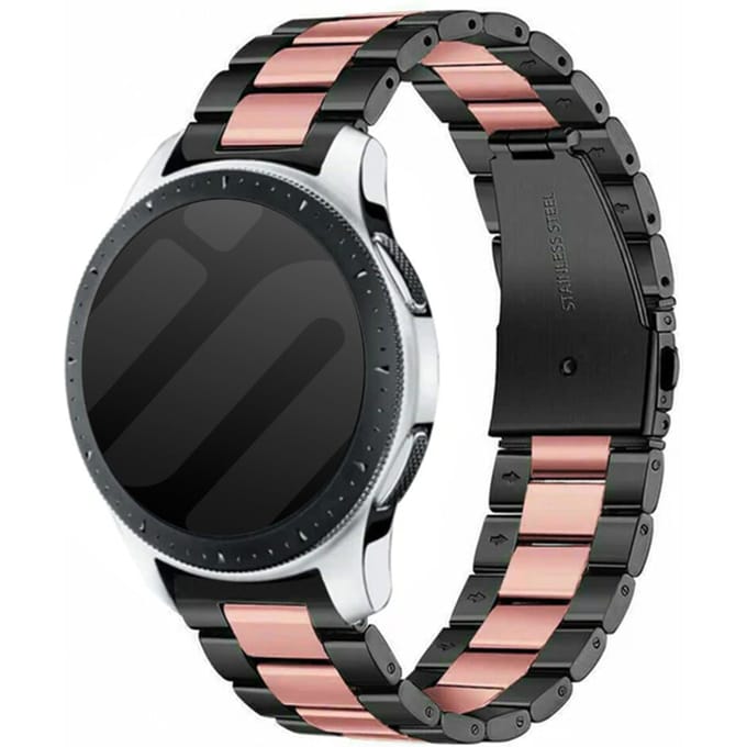 Huawei Watch GT 5 - 46mm stalen band (zwart/roze)
