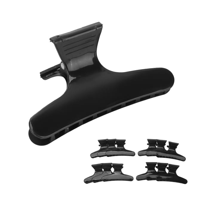 12 stuks Haarklemmen Speciaal Vormontwerp Decoratief Compact Draagbaar Handig Praktisch Duurzaam black