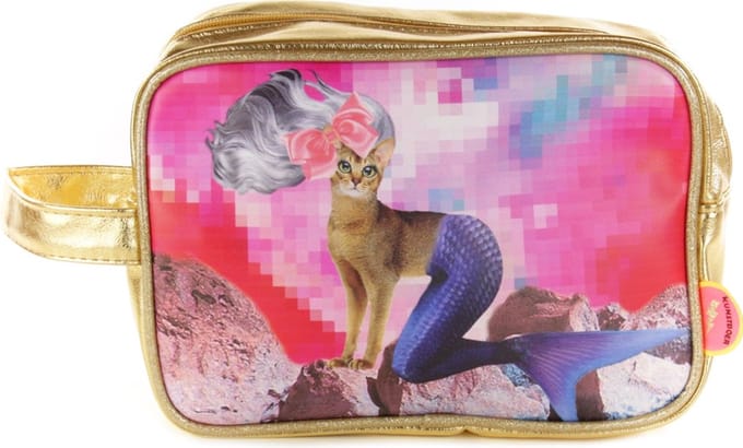Kunstboer - Toilettas Catmermaid Pixels - kat - zeemeermin - reizen
