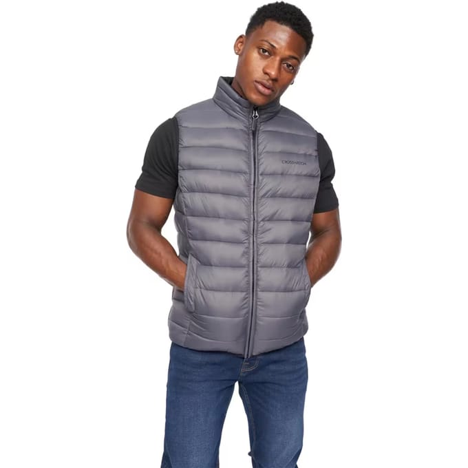 Crosshatch Heren Gattering Gewatteerd Gilet (Houtskool Camo)
