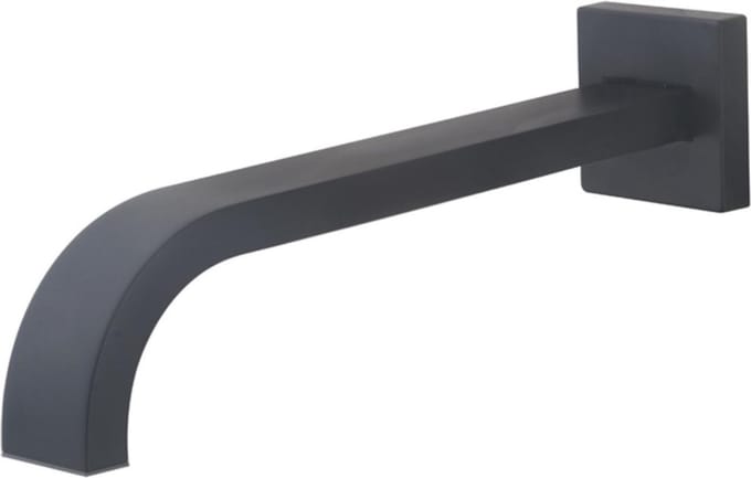 Wiesbaden Rombo baduitloop vierkant 25 cm 1/2'' mat zwart