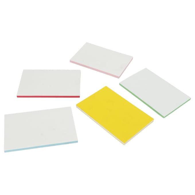 6 Pièces Bloc de Sculpture Caoutchouc Tétragone Coloré Sandwich Double Face DIY Bloc de Caoutchouc Tampon white
