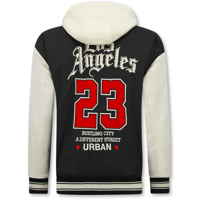 Baseball Jas met Capuchon Oversized - Tussenjas Heren - Bomberjack Heren - 523 - Zwart