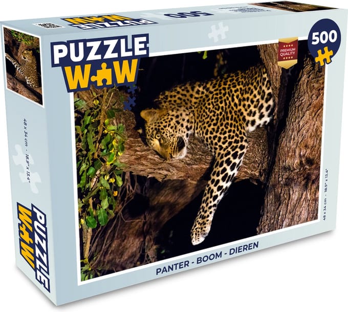 Puzzel Panter - Boom - Dieren - Legpuzzel - Puzzel 500 stukjes