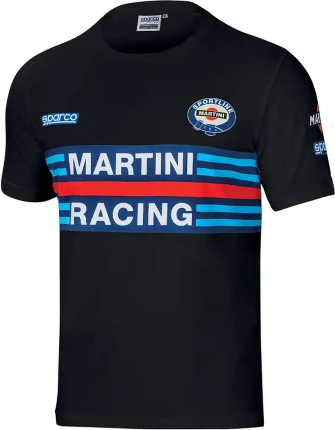 Short Sleeve T-Shirt Sparco Martini Racing Black S