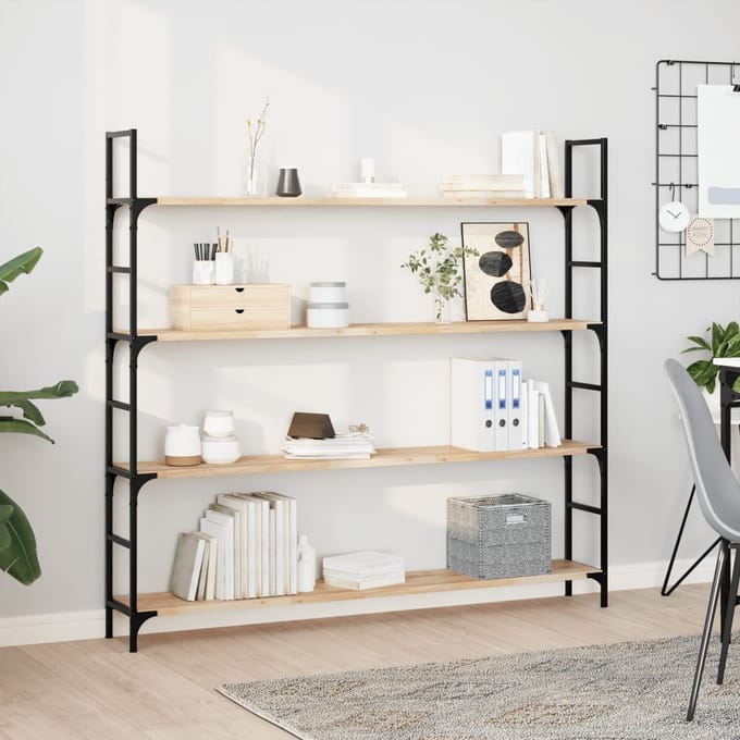 vidaXL - Wandschap - zwevend - 140x20x2 - cm - onbehandeld - massief - acaciahout