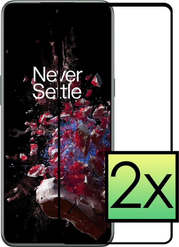 Screenprotector - 2 Stuks - Geschikt voor OnePlus 10T - Full Cover - Beschermglas - Gehard Glas - Tempered Glass - Screen Protector