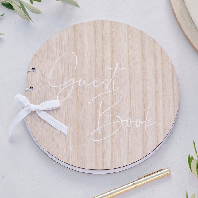 Ginger Ray - Ginger Ray - Rond houten gastenboek