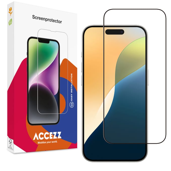 Accezz Screen Protector - Geschikt voor Apple iPhone 18 Pro / 17 Pro / 17 / 16 Pro - Gehard Glass Full Cover