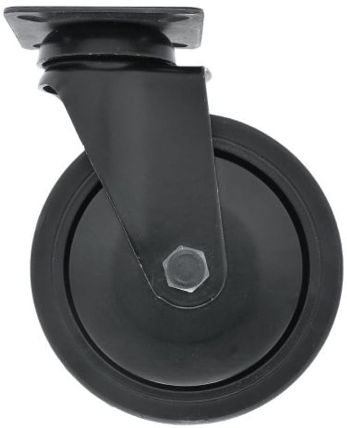 Maclean Zwenkwiel - Zwart - Rubber - Ø100mm - Draagvermogen 70KG