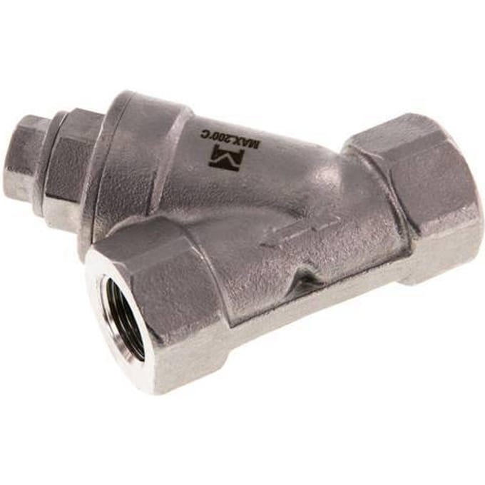 G 3/8'' RVS Y-filter 0.6 mm Maaswijdte 40 Bar - SLSE-F-038
