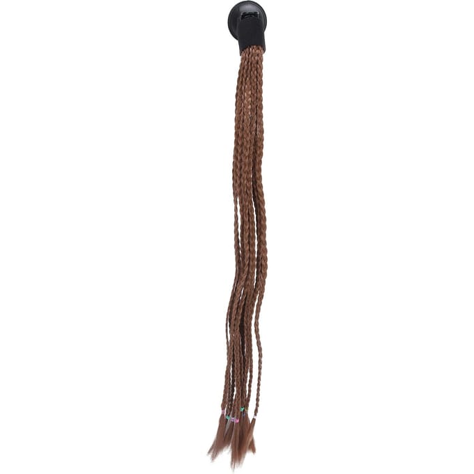 Kleurrijke Stijlvolle Motorhelm Paardenstaart Helm Dreadlocks Vlechten met Zuignap Brown brown