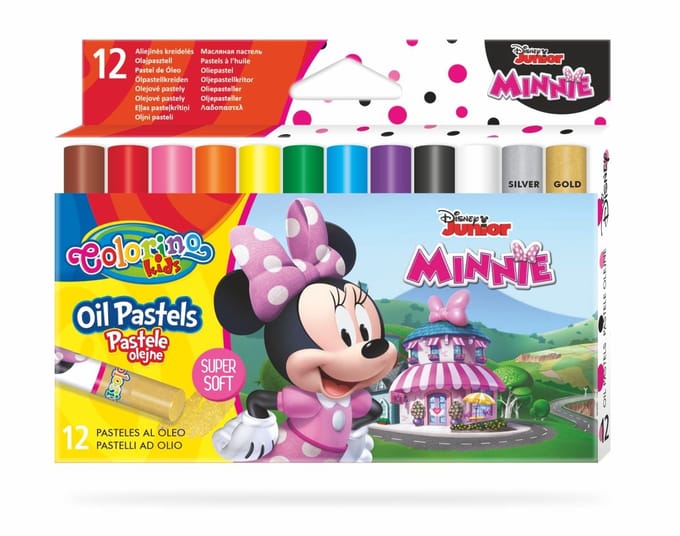 Colorino Minnie oliepastels, 12 kleuren