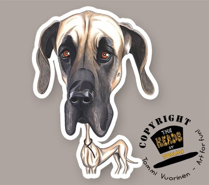 Magneet Hond Deense Dog