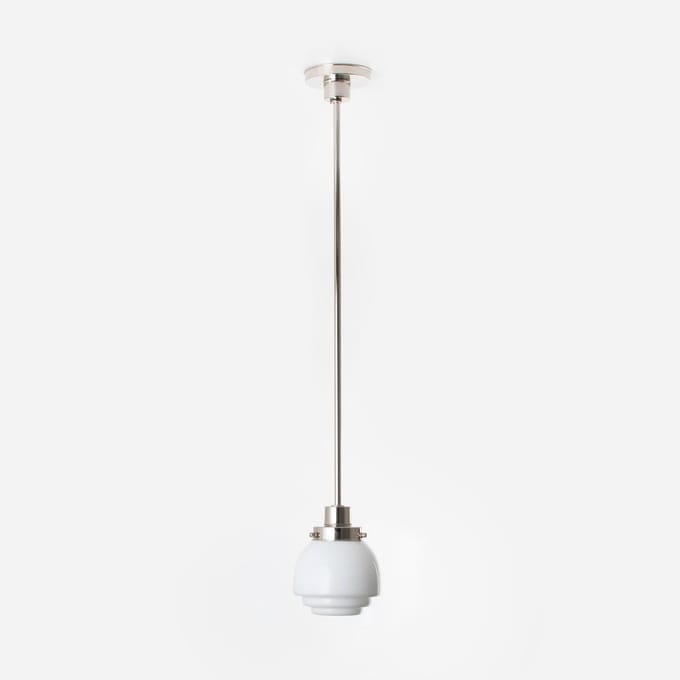 Hanglamp Gispen Vlak 20's Nikkel - Art Deco Trade