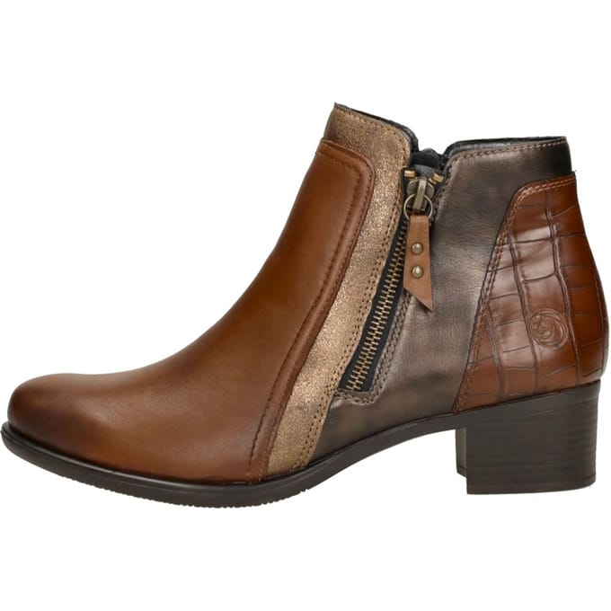 Remonte Dames Enkellaars - R5172-23 Bruin/Combi - Maat 42