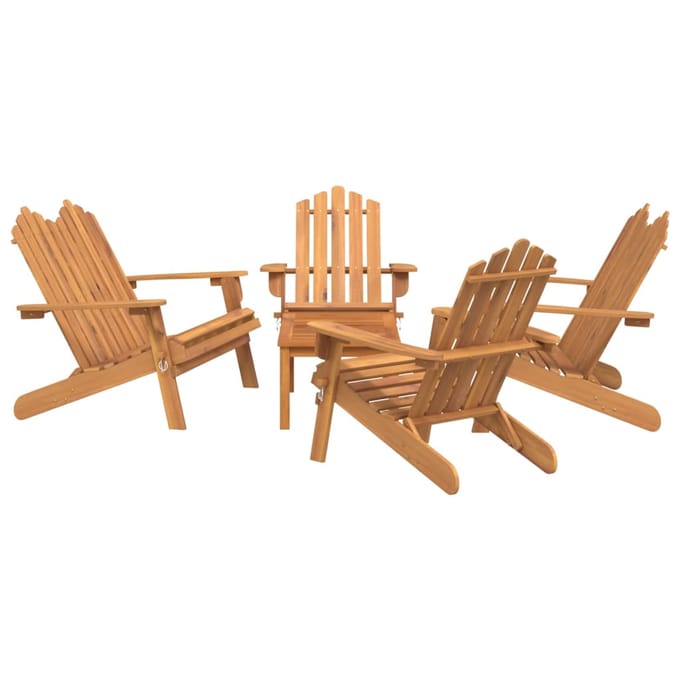 vidaXL - 5-delige - Loungeset - Adirondack - massief - acaciahout