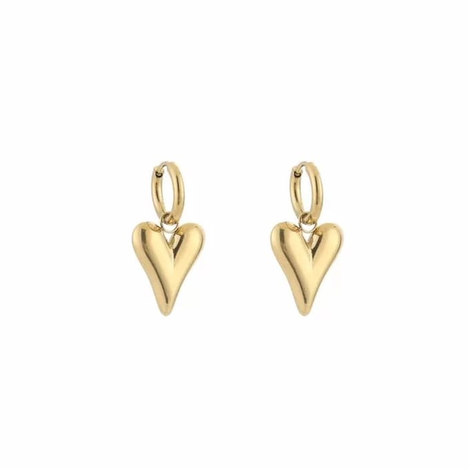 Bukuri Jewelry - Hart goud oorbellen , oorhangers