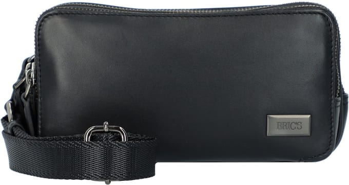 BRIC'S Leren Schoudertas Utensil zak Torino Pouch Black Zwart