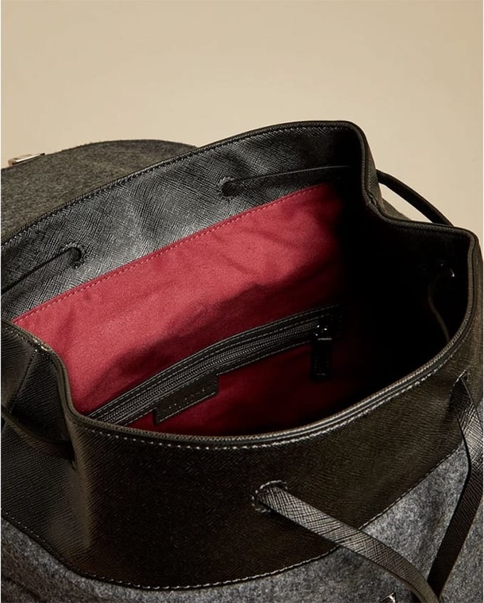 Ted Baker - Textee Wool Backpack Grey