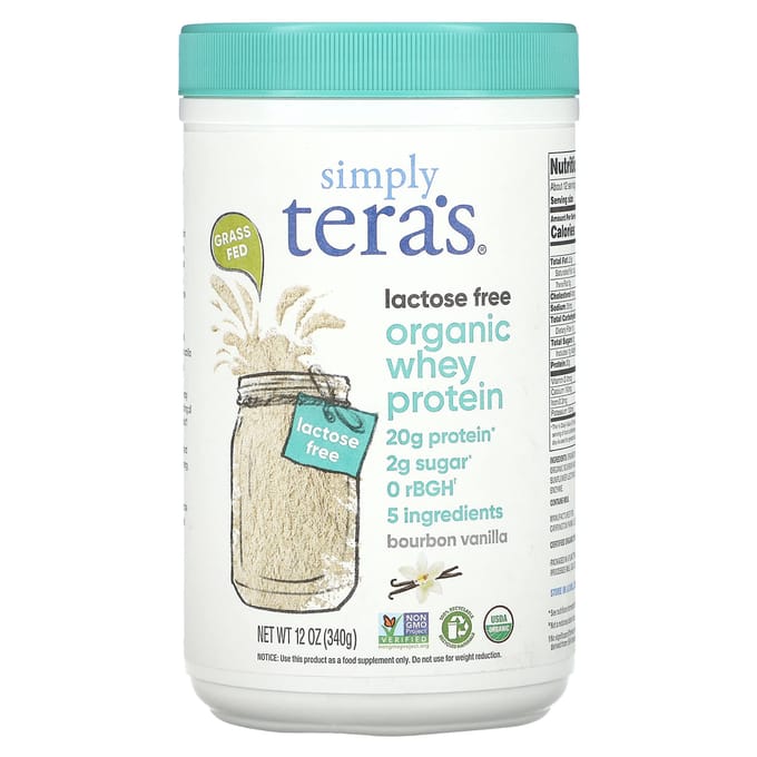 Simply Tera's, Protéine de Whey Bio, Vanille Bourbon, 12 oz (340 g)