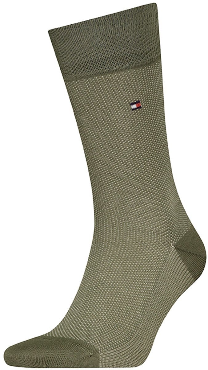 Tommy Hilfiger heren sokken premium birdseye groen