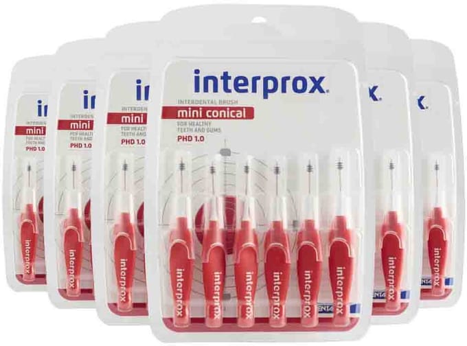 Interprox Ragers Mini Conical Rood PHD 1.0 - 6 x 6 stuks - Voordeelverpakking