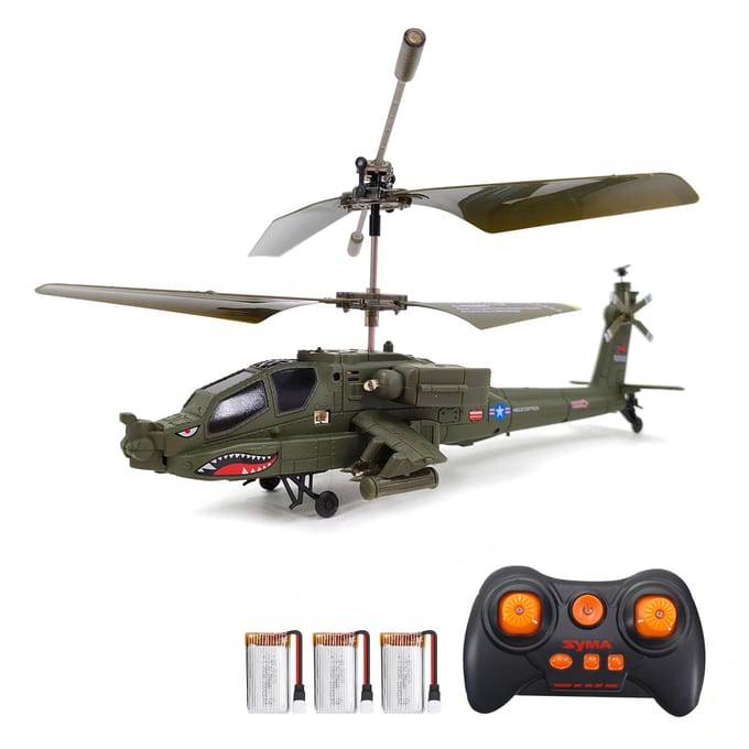 SYMA S109H afstandsbediening helikopter met dubbele propeller 2.4GHz afstandsbediening drone hoogte 3 battery donkergroene kleur