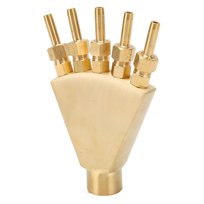 Buse d'arrosage réglable en forme de queue de phénix dispersante Buse d'arrosage en forme de queue de phénix tout en cuivre G3/4 pouce Jardin beige