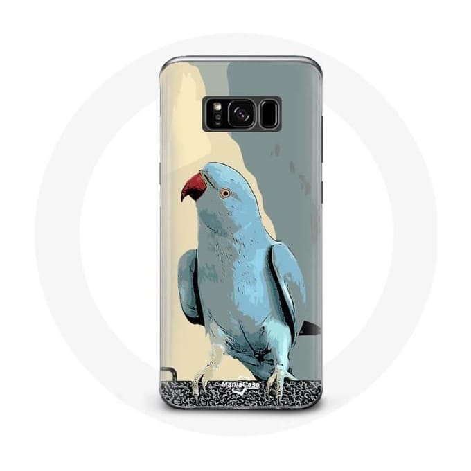 Coque - Samsung - Galaxy S8 - Souple - Perruches perroquets - Bleu bleu