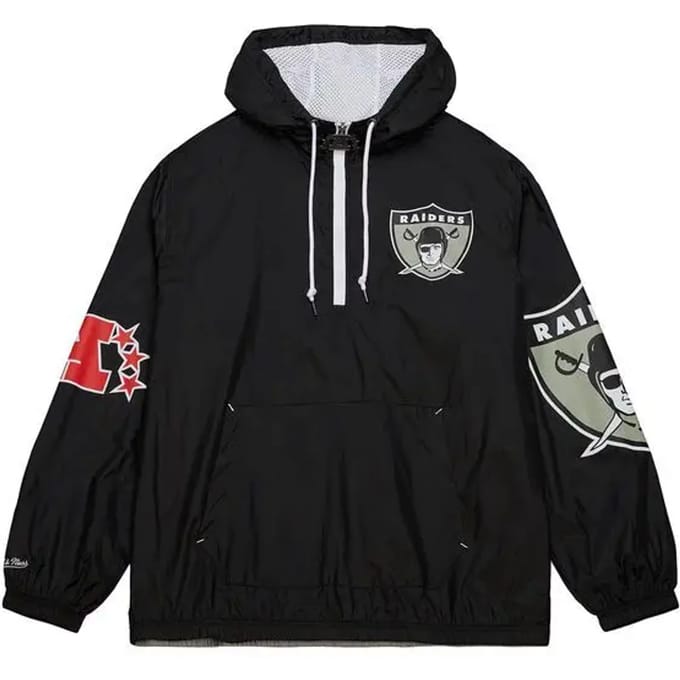 Pull-On Windbreaker Heren Nfl Team Og 2.0 Anorak Windbreaker Oakrai Originele Teamkleuren