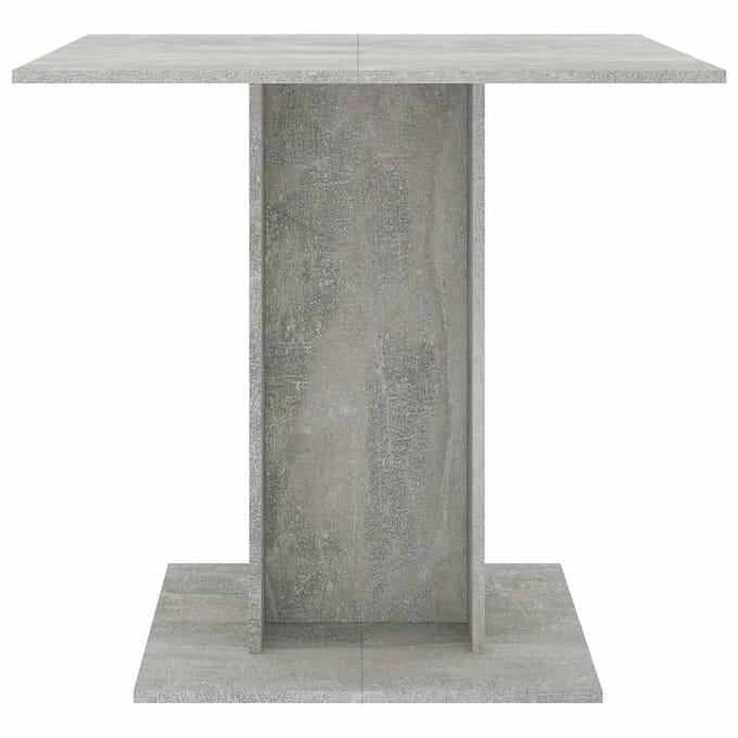 vidaXL - Eettafel - 80x80x75 - cm - bewerkt - hout - betongrijs