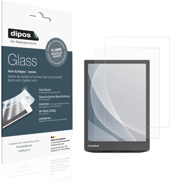dipos – 2x Matte Pantserfolie geschikt voor PocketBook InkPad 4 | 9H Screenprotector