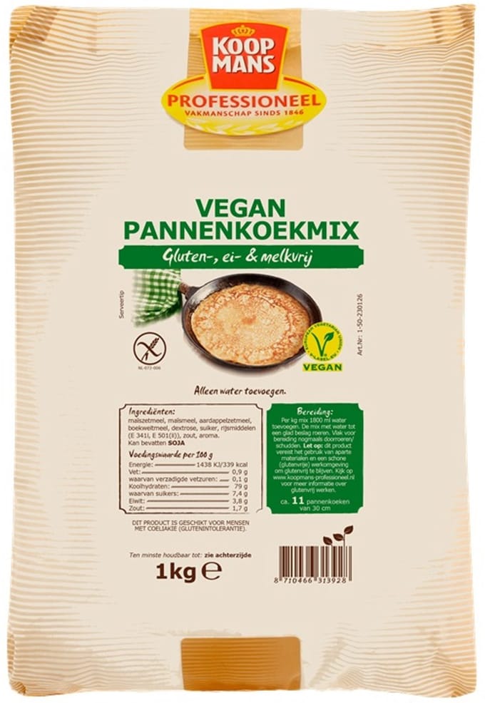 Koopmans Professioneel Vegan pannenkoekmix - Zak 1 kilo