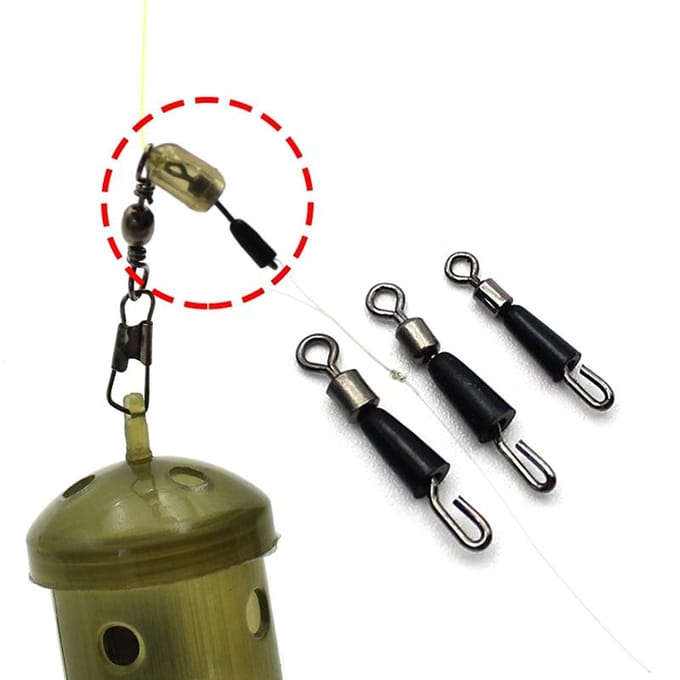 100 Stuks Visgerei Connector Feeder Visaccessoires Wartels Snapsluitingen voor Karper 16.5mm