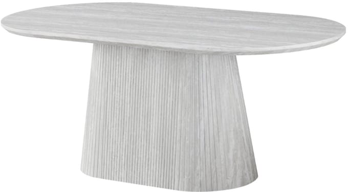 DiamantMeubelen Eettafel Avanos - Crème - Hout structuur