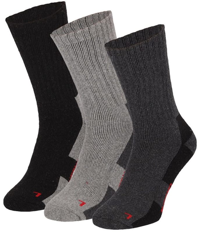 Apollo socks - 3 pack - thermo / tracking - grijs multi - maat 39/42