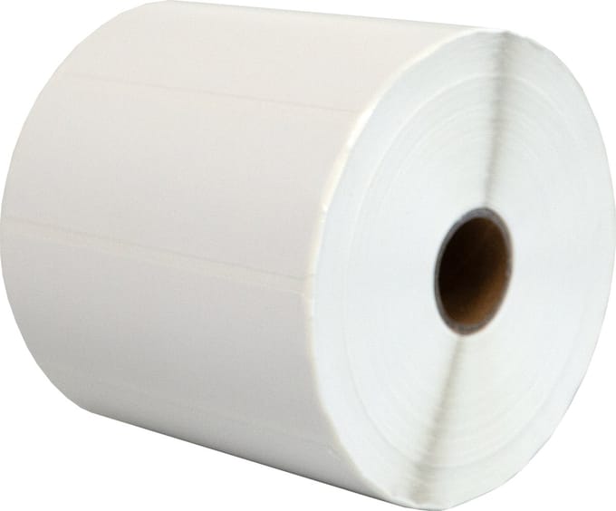DULA Compatible Zebra Labels 100x35mm - 2000 etiketten per rol - kern 25mm - Wit - Permanent - 1 rol
