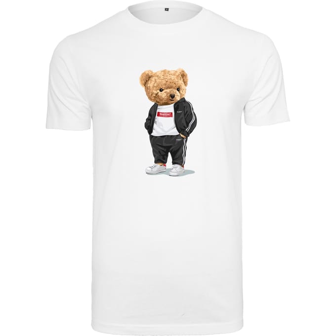 Heren Tee SS met Ballin Est. 2013 Bear Tracksuit Tee Print - Wit - Maat S